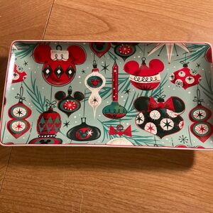 Disney Holiday Decor Tray - Red, Green, Black 5 x 9 inches